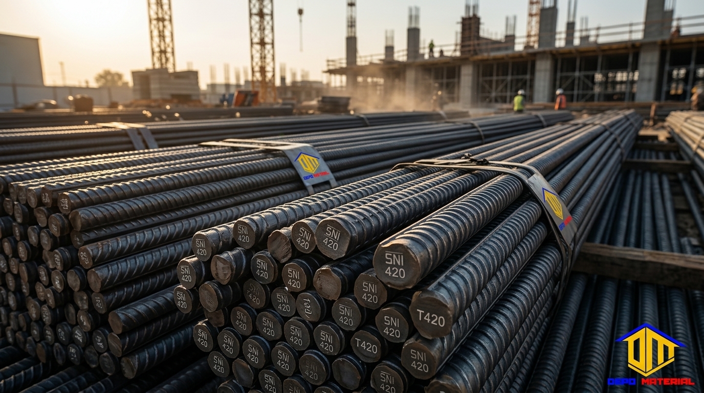 Rekomendasi Terbaik Keunggulan BESI BETON PERWIRA ULIR SNI 420 Spesifikasi BESI BETON ULIR 32 PERWIRA SNI TS 420 B (75,76 KG) Hanya di Depo Material