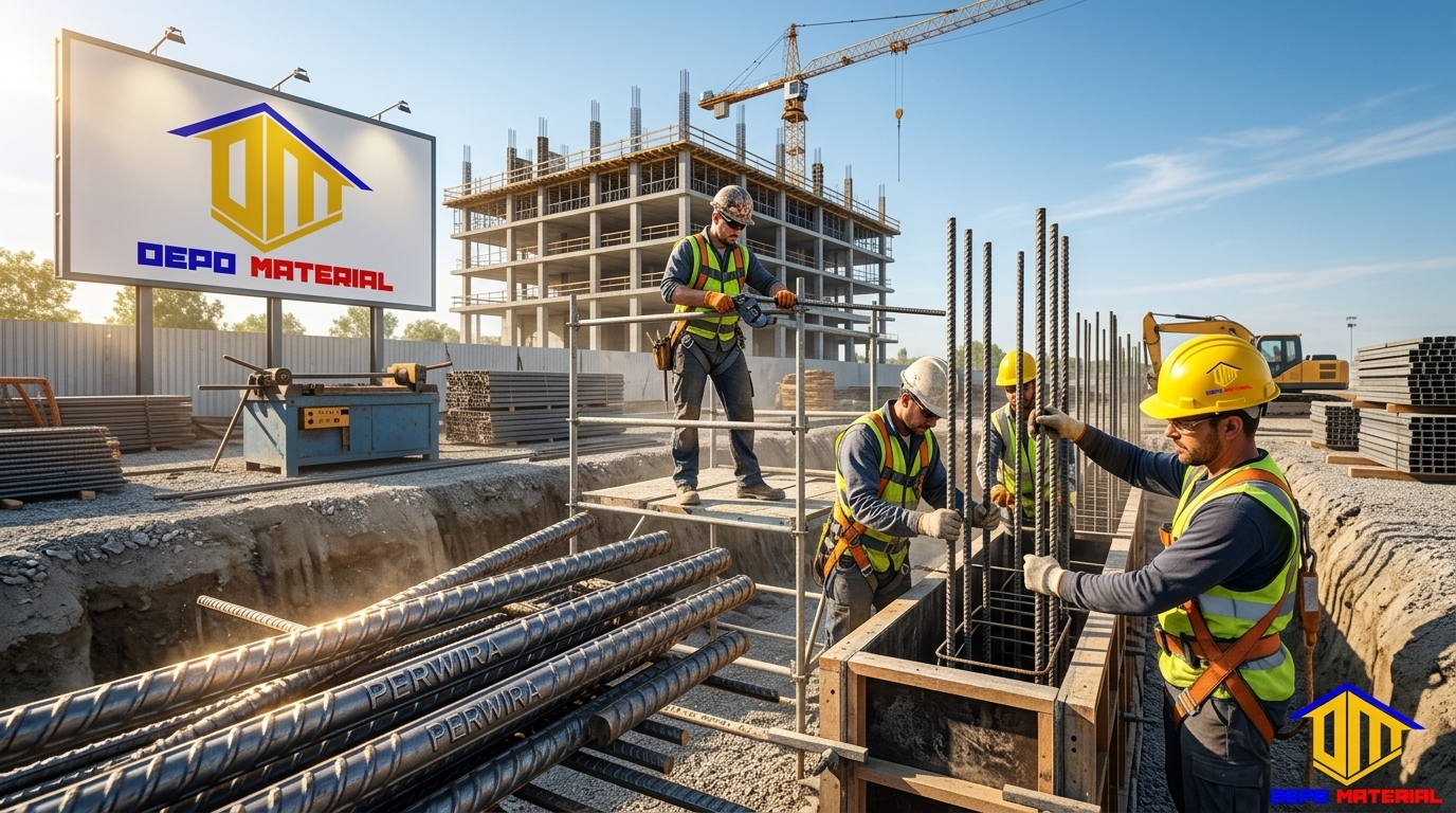 Rekomendasi Terbaik Keunggulan Besi Beton Perwira Hanya di Depo Material