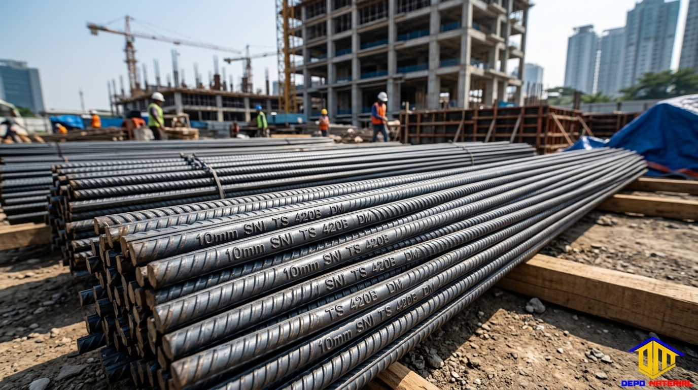 Keunggulan Besi Beton Ulir 10 Perwira SNI TS 420 B untuk Konstruksi Kokoh di Depo Material