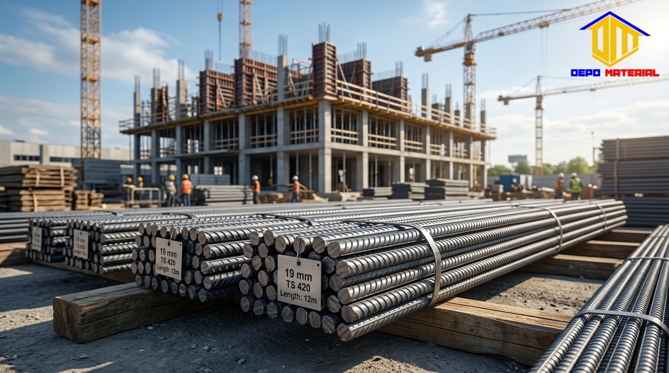 Keunggulan Besi Beton Ulir 19 LS SNI TS 420: Solusi Tulangan Kokoh 26,8 Kg di Depo Material