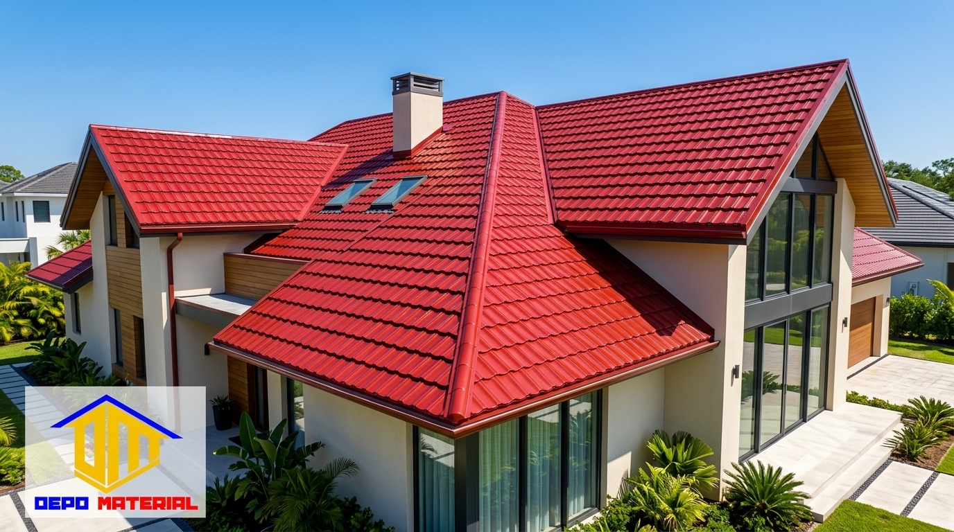 Keunggulan Genteng Warna 1.000MM x 0,30 F Merah untuk Atap Hunian Modern dan Kokoh