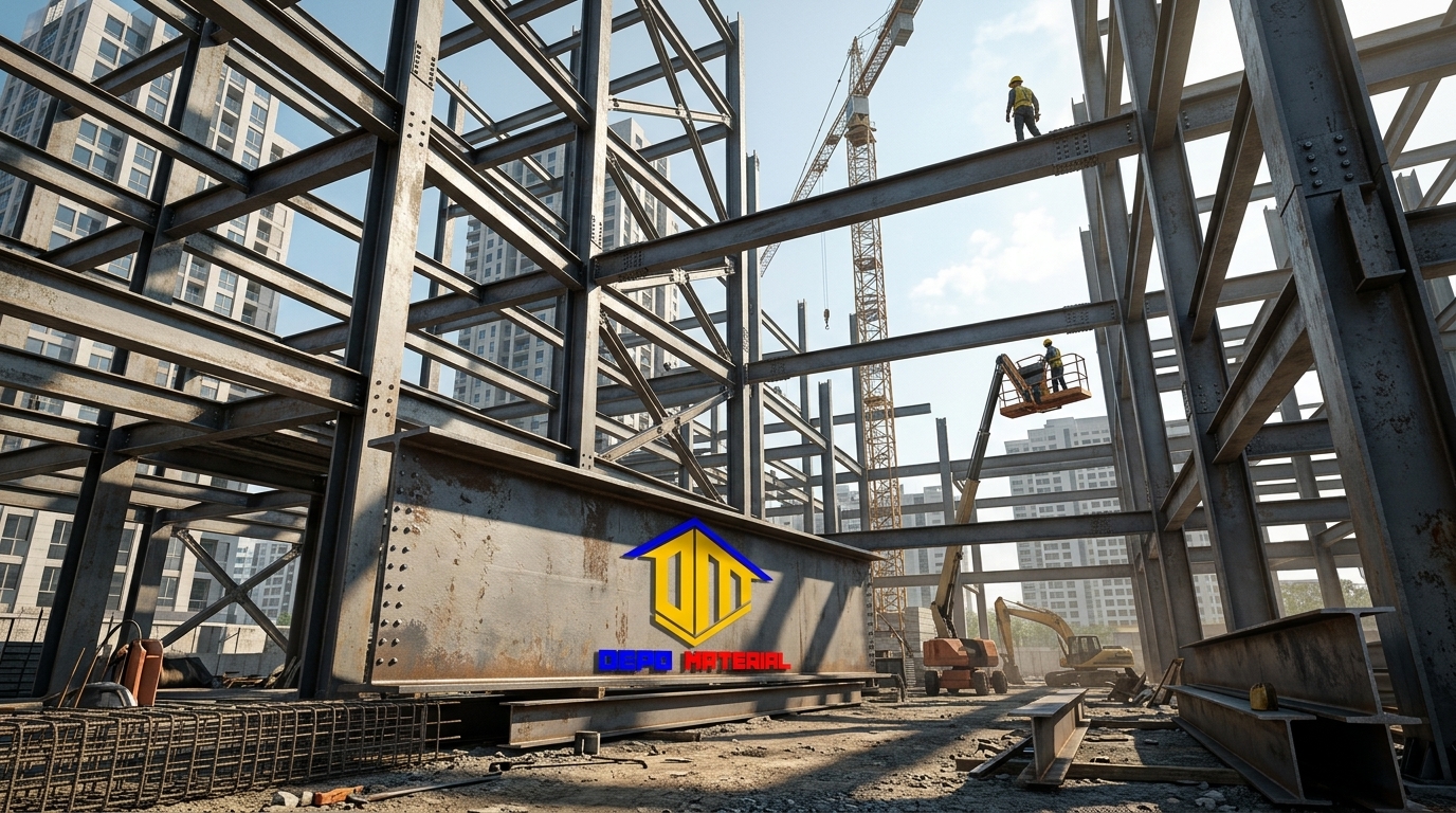 Rekomendasi Terbaik Keunggulan HBEAM SEISMIC Spesifikasi HBEAM SEISMIC 200x200x8x12 X12M  (599 KG) Hanya di Depo Material