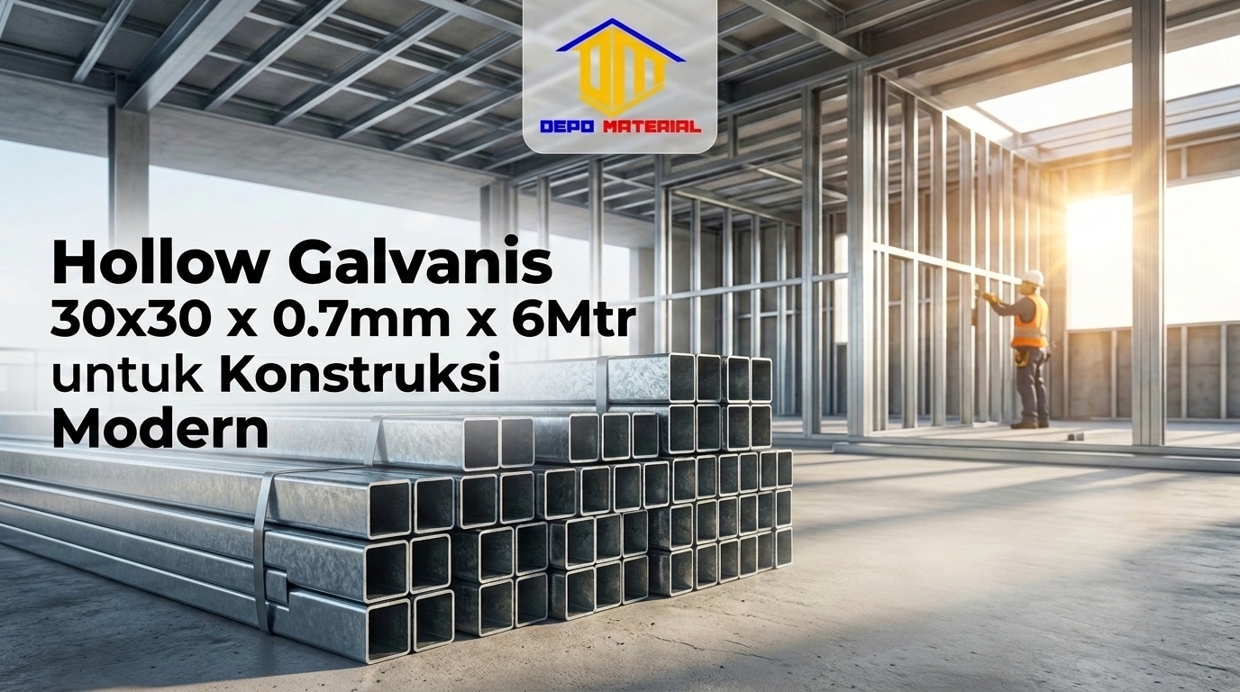 Keunggulan Hollow Galvanis 30x30 Tebal 0,7mm Panjang 6Mtr untuk Konstruksi Modern