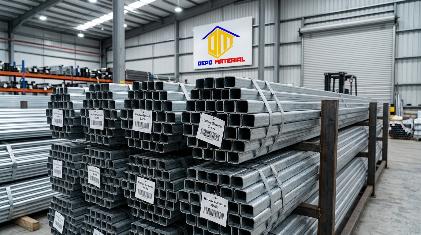 Rekomendasi Terbaik Keunggulan HOLLOW GALVANIS Spesifikasi 40x80 X1,2mmx6Mtr Hanya di Depo Material