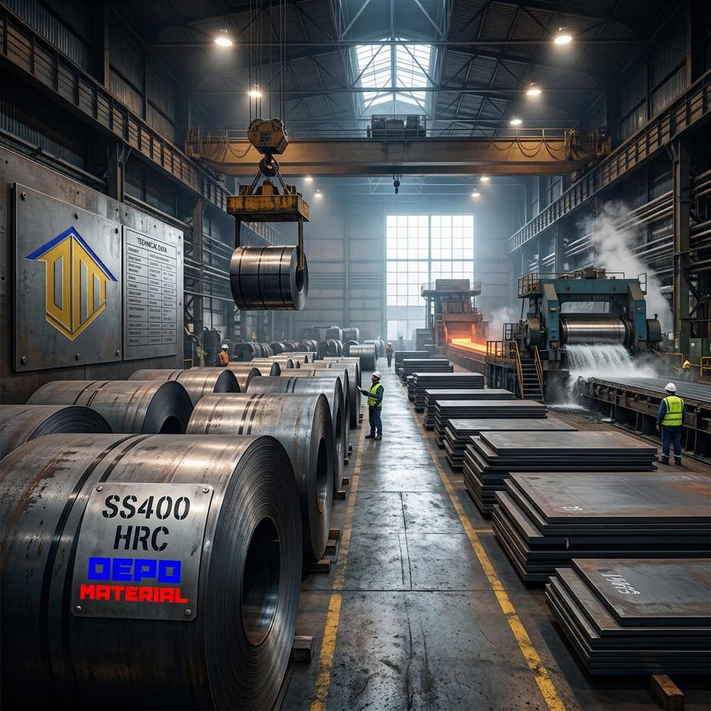 Rekomendasi Terbaik Keunggulan HRC SS400 (1200-1250) Spesifikasi HRC SS400 18,6x1200x2400 Hanya di Depo Material