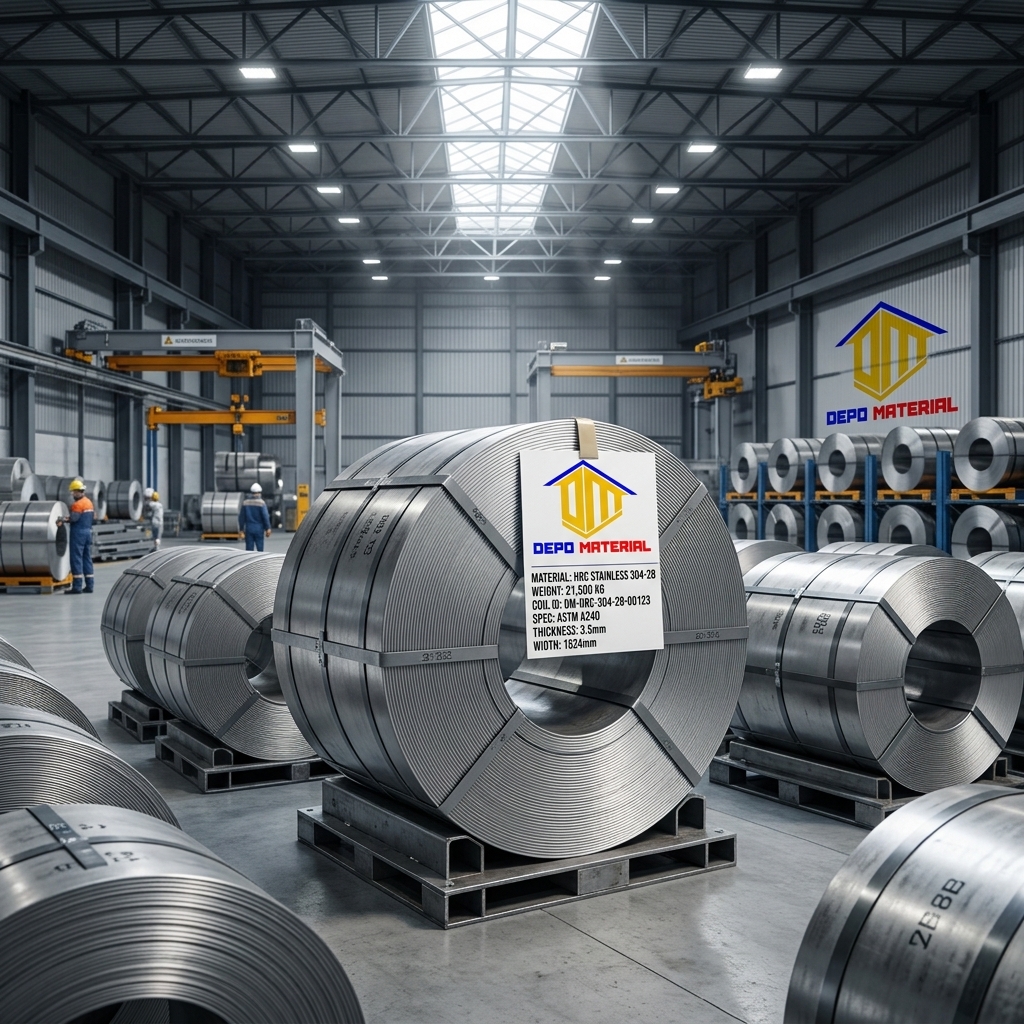 Rekomendasi Terbaik Keunggulan HRC STAINLESS 304-2B Spesifikasi HRC STAINLESS 304-2B 0,9 X 1219 (+-6-8Ton) Hanya di Depo Material