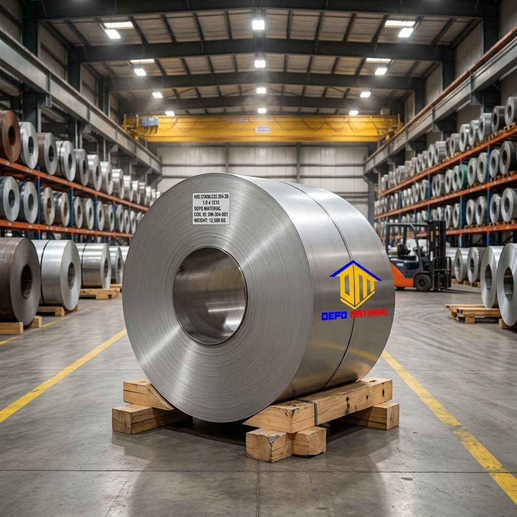Rekomendasi Terbaik Keunggulan HRC STAINLESS 304-2B Spesifikasi 1,0 X 1219 (+-6-8Ton) Hanya di Depo Material