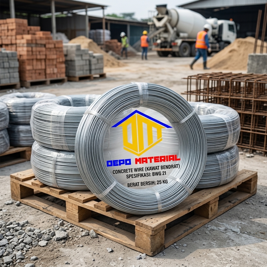 Rekomendasi Terbaik Keunggulan KAWAT BETON ROLL Spesifikasi KAWAT BENDRAT 25 KG BWG 21 (25 Kg) Hanya di Depo Material
