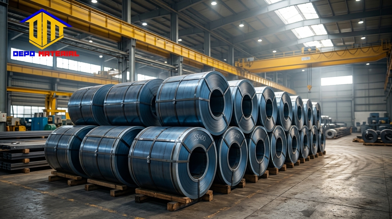 Keunggulan Hot Rolled Coil HRC SS400 1,3 x 1050 (+-19Ton) untuk Kebutuhan Industri dan Fabrikasi di Depo Material
