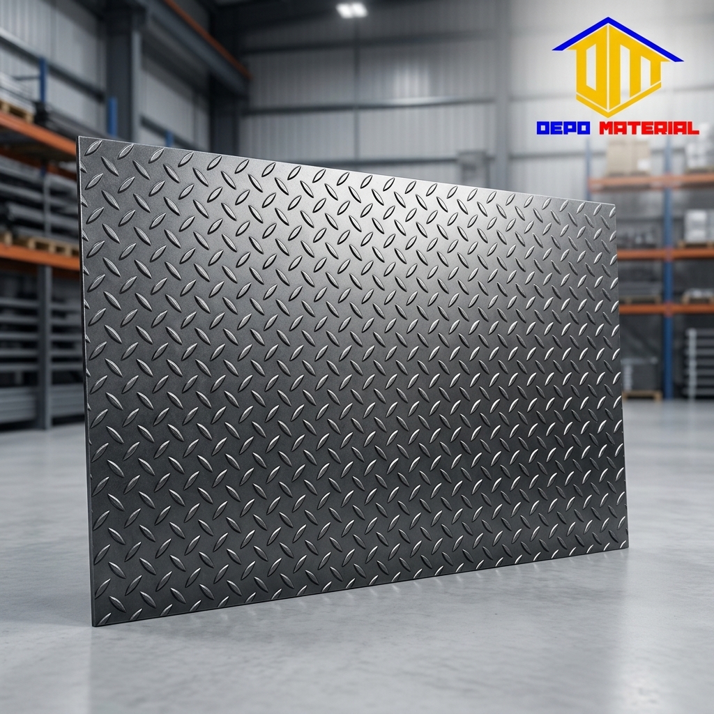 Keunggulan Plat Bordes 4x8 Tebal 2 mm (52 Kg): Pilihan Anti-Selip Terbaik untuk Lantai Konstruksi dan Karoseri