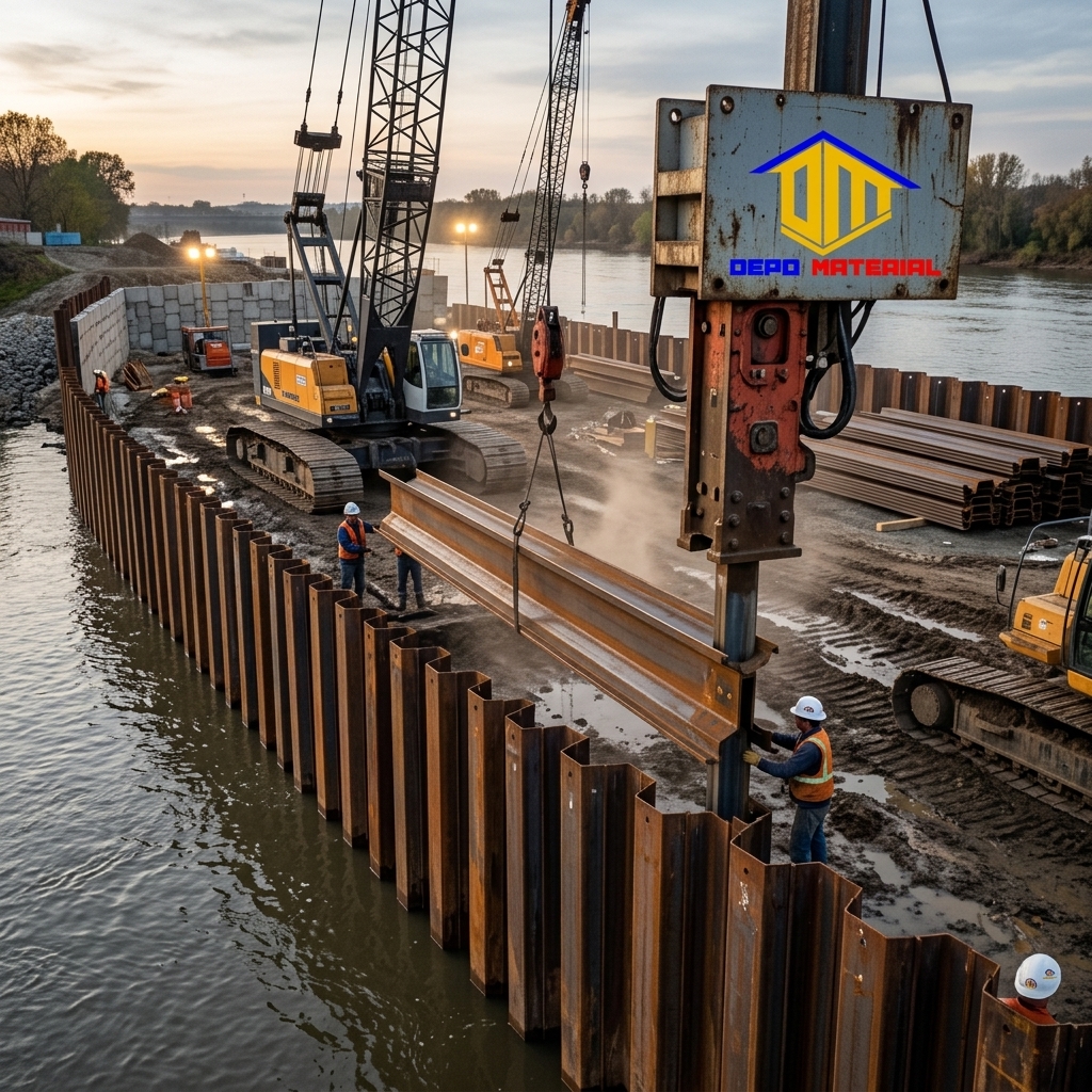 Rekomendasi Terbaik Keunggulan SHEETPILE  BJPSP-U270 Spesifikasi SHEET PILE 400x125x13mmx12m (720 Kg)TIPE III Hanya di Depo Material