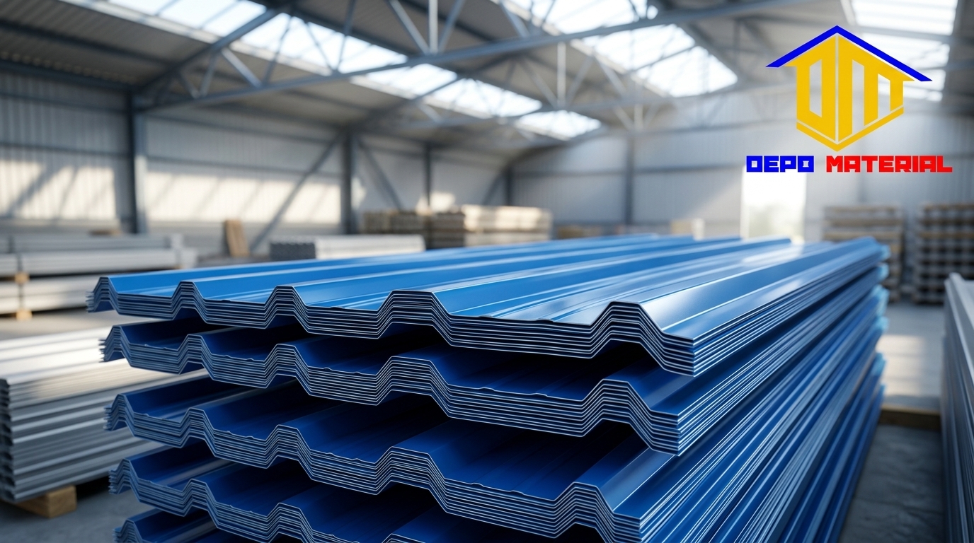 Keunggulan Spandek Trimdeck Warna Biru 760mm x 0,30mm (2 Meter) untuk Konstruksi Modern