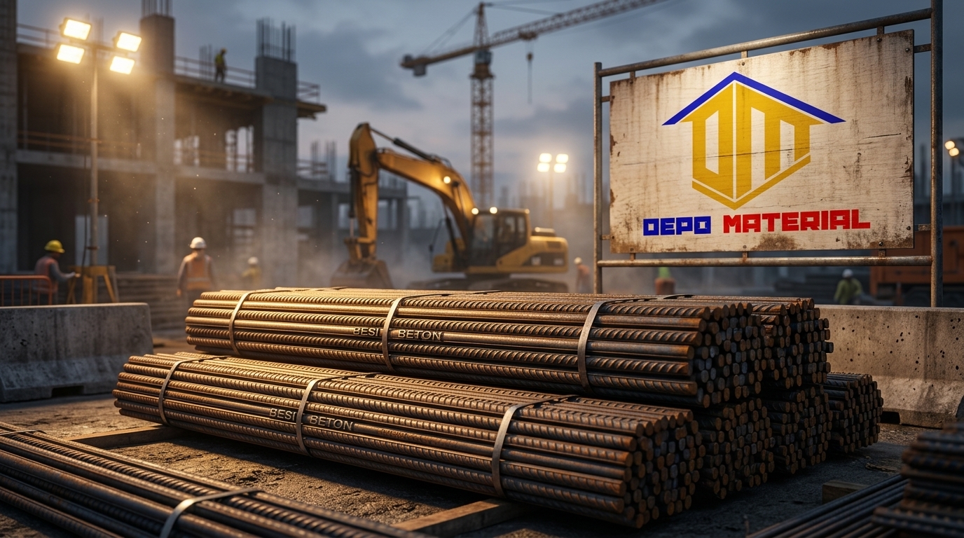 Rekomendasi Terbaik Keunggulan BESI BETON PERWIRA POLOS SNI 280  Spesifikasi BESI BETON 32 PERWIRA SNI TP 280  (75,76 KG) LURUS Hanya di Depo Material
