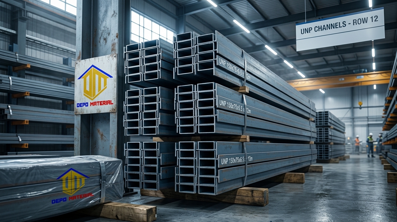 Rekomendasi Terbaik Keunggulan UNP 12 METER PAS Spesifikasi UNP 150x75x6,5x12m (224 Kg) Hanya di Depo Material